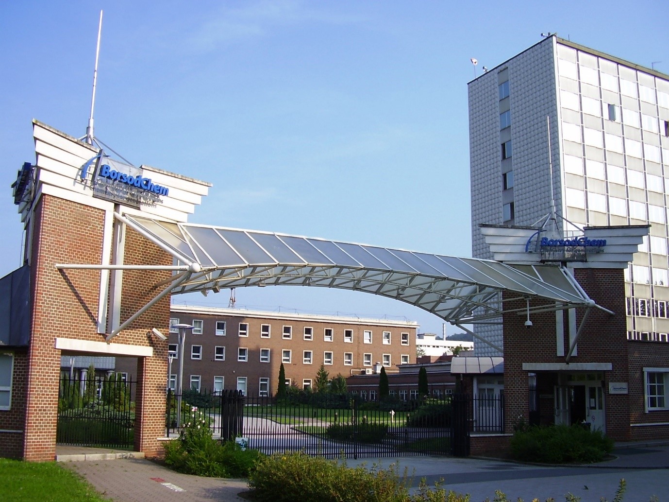 Offices at the campus of BorsodChem, a plastic and raw chemical producing company that built a Huawei data center