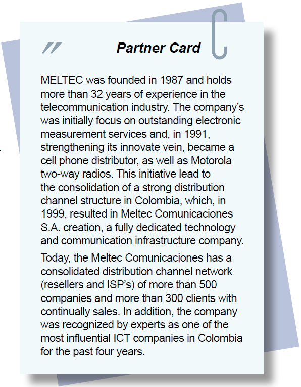 コロンビアのパートナー企業MELTECの紹介パートナーカード