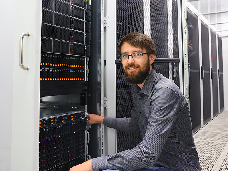 Roland Gemmert, Business Development Manager at BUCS IT in the company’s own server room