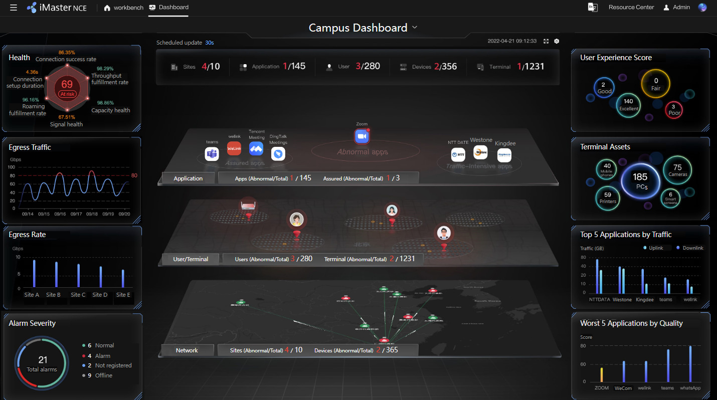 Huawei High-Quality 10 Gbps CloudCampus Takes Network O&M Experience to New Levels Huawei iMaster NCE Digital Map Simplifies Campus Network O&M-02