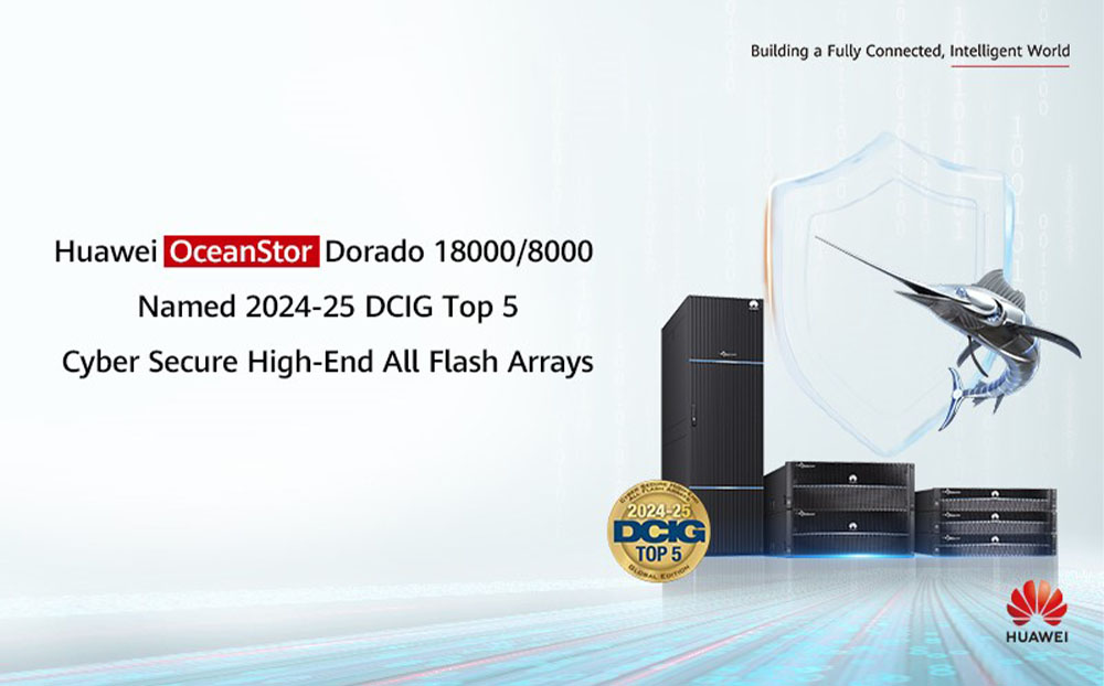 Huawei OceanStor Dorado 18000/8000 named 2024-25 DCIG Top 5 Cyber Secure High-End All Flash Arrays